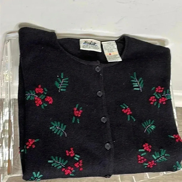 Northern Reflection Black Cardigan With Knit Details - Picture 8 of 8